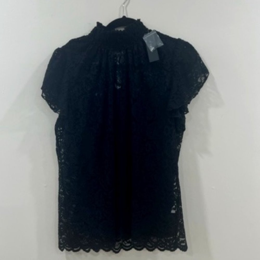 NWT Adiva Black Lace Blouse with Cami